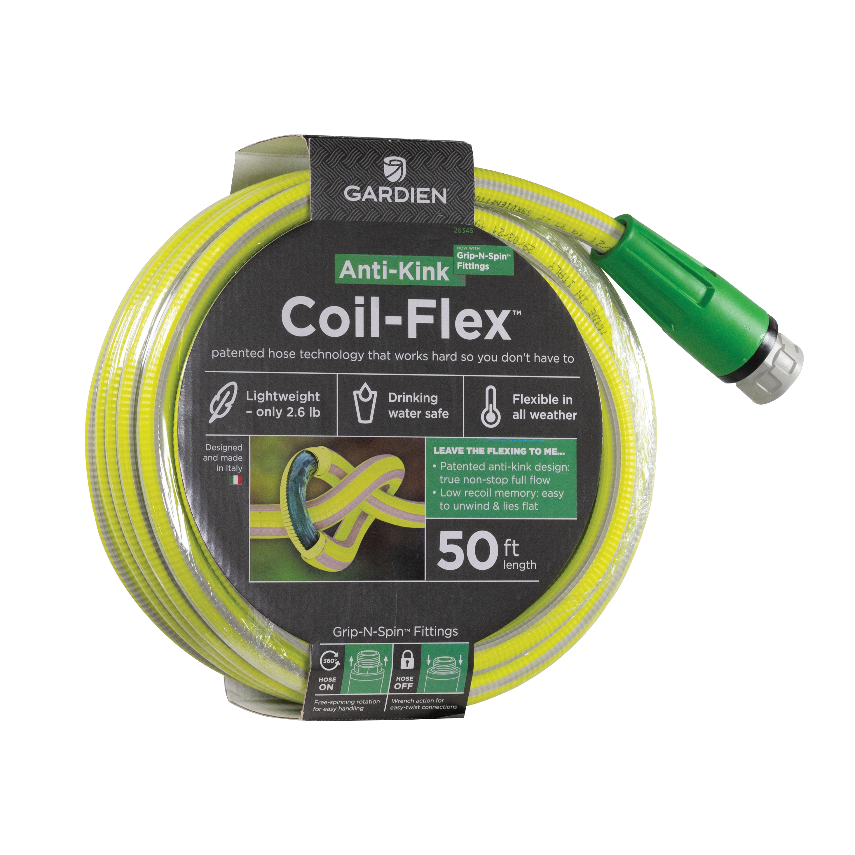 Coil-Flex™ Anti-Kink Garden Hose