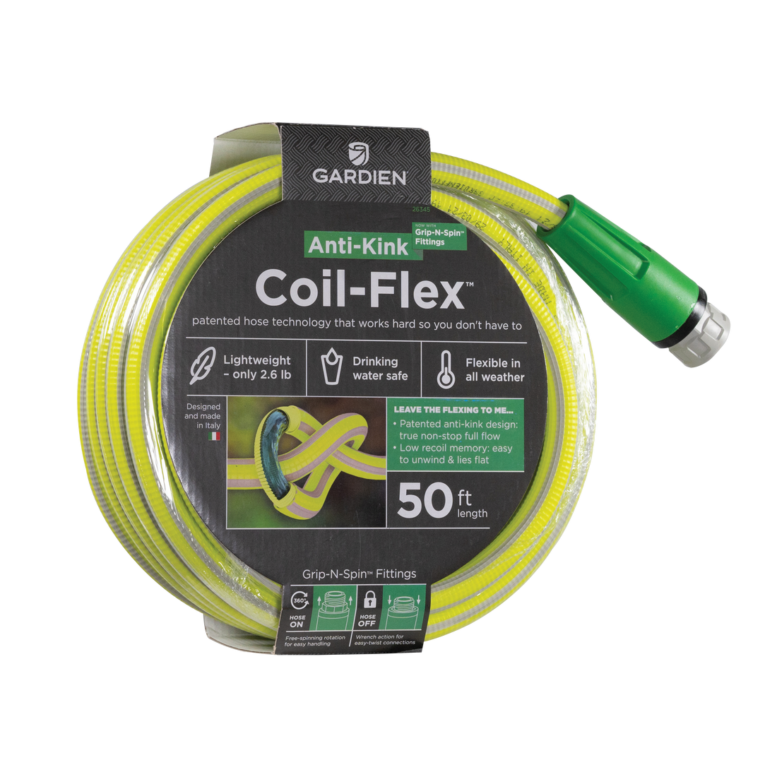 Coil-Flex™ Anti-Kink Garden Hose