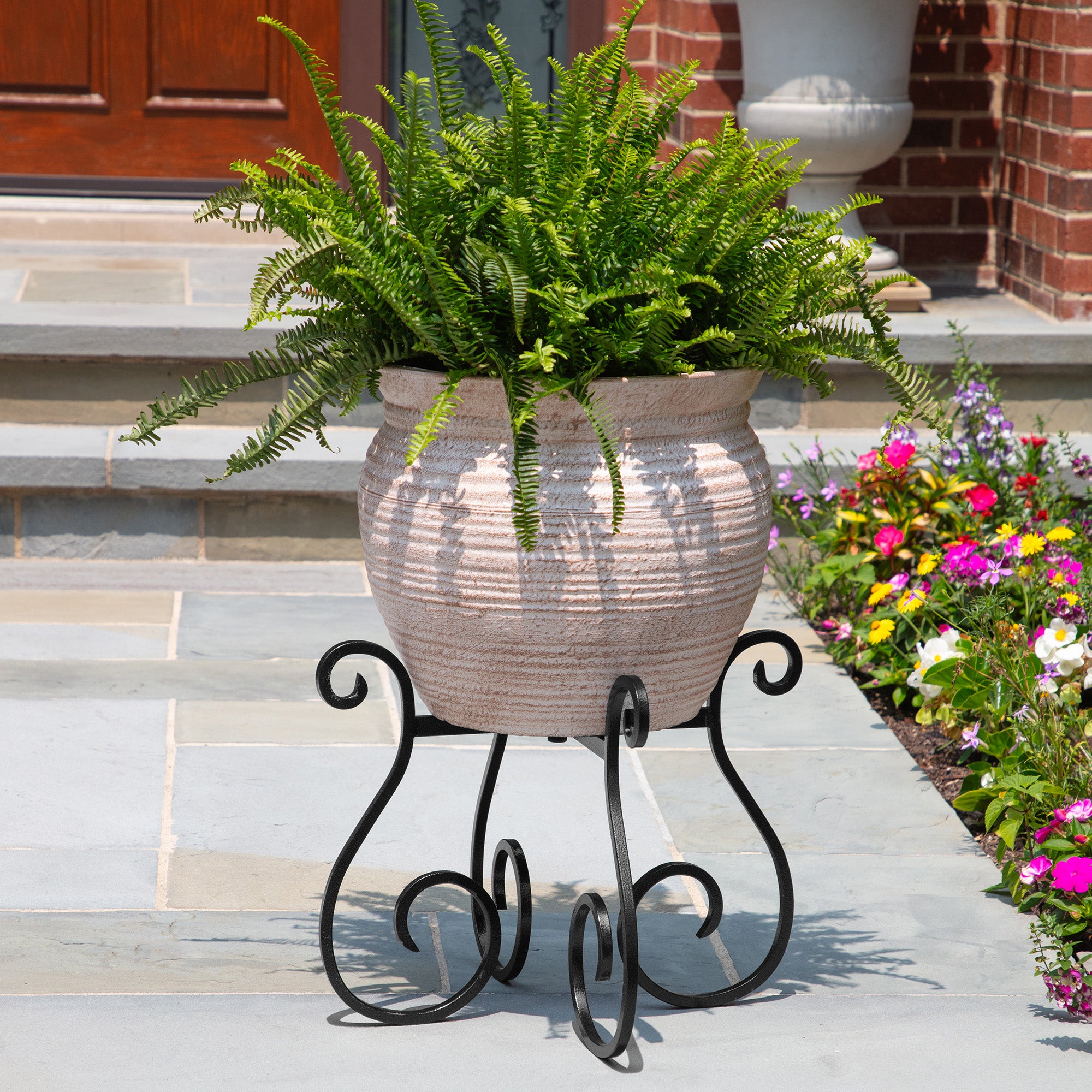 grow pot container stands for outdoor plants Orleans Adjustable Plant Stand