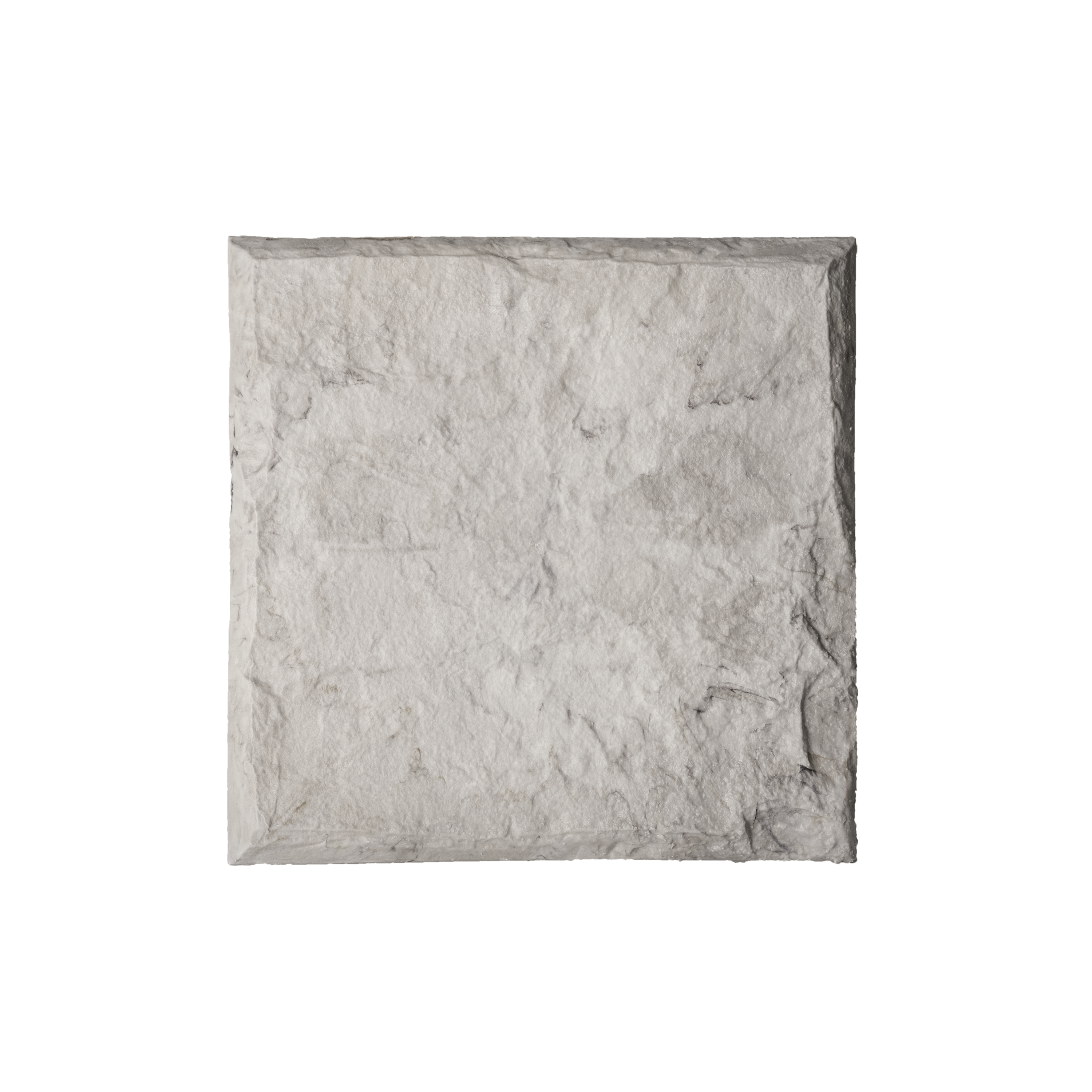 Square resin stepping stone shown in beige